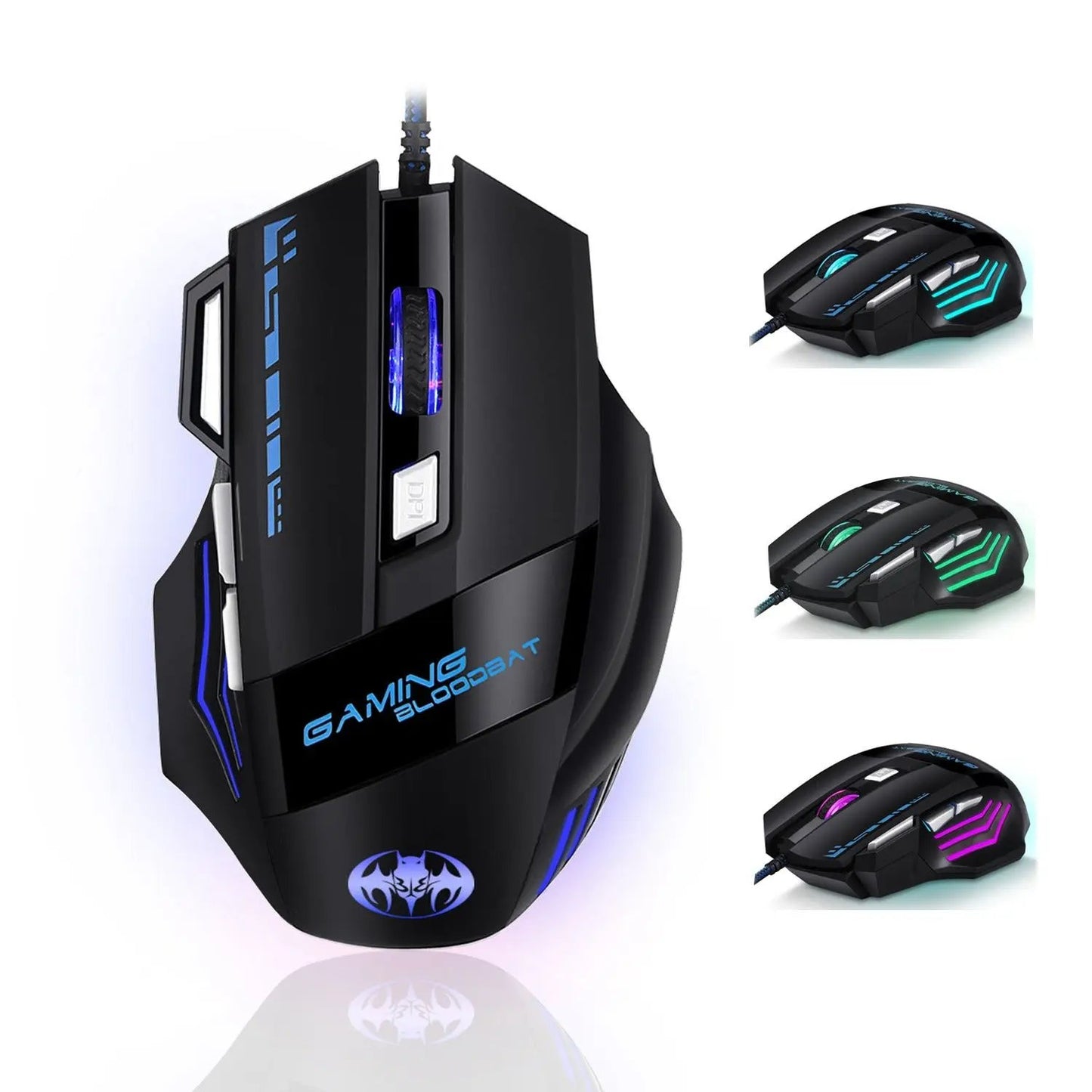 Souris Gaming Optique USB - 8 Boutons Programmables + Led Aura Setup