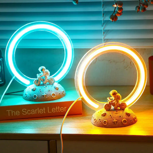 Creative LED Astronaut Nightlight Ins Wind Gift Cartoon Small Table Lamp Bedroom Decoration Desktop Small Ornaments eprolo