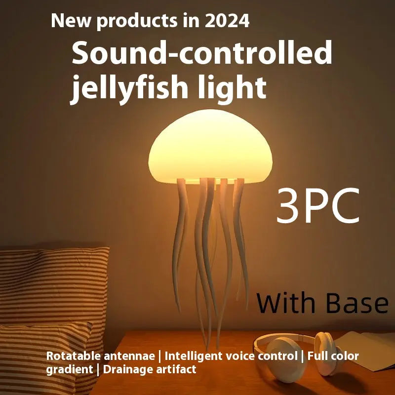 Jellyfish Mood Lamp LED Jellyfish Night Light Portable Jellyfish Lamp Jellyfish Decorations Smart Table Lamp For Bedside Desk Aura Setup