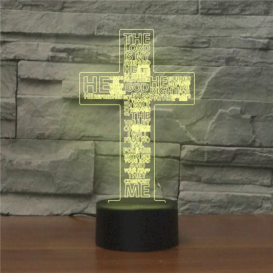 Lampe 3D LED Tactile Télécommande - 16 Couleurs Acrylique Veilleuse USB Aura Setup