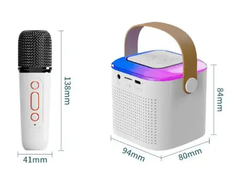 Portable Karaoke Speaker with Mic RGB Aura Setup