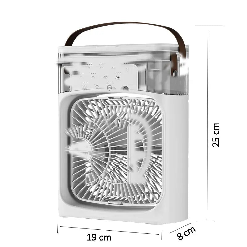 3-in-1 Portable Plastic air Cooler Fan With Color Light Humidifier Water air Cooling Car Outdoor Rv Use Mini Fan-6