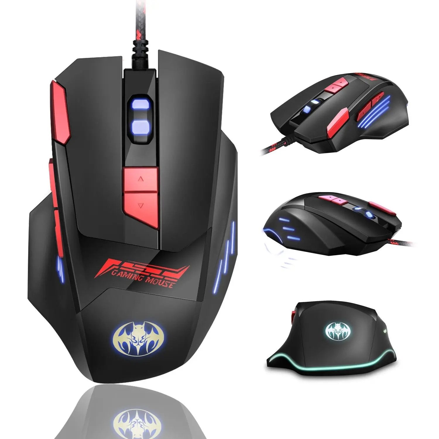 Souris Gaming Optique USB - 8 Boutons Programmables + Led Aura Setup