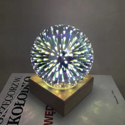 Boule de Verre 3D Lumineuse Magique - Feux d'artifice eprolo