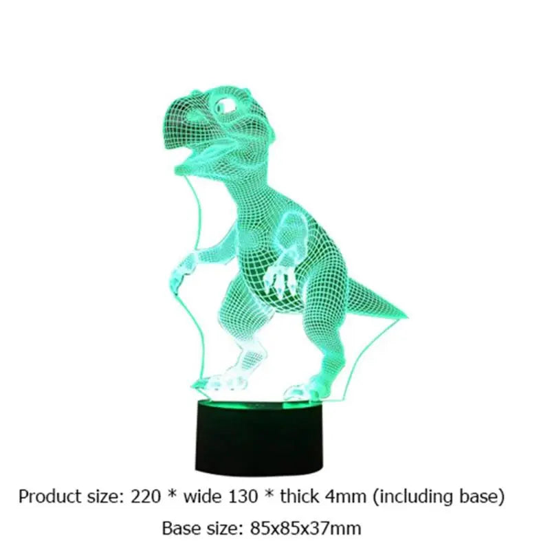 Halloween 3D Dinosaur LED Lamp 7 Colors Touch Control Night Light Kids Gifts Living Room Bedroom Table Decoration eprolo