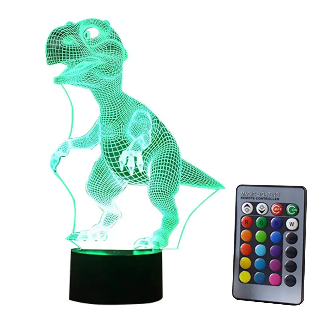 Halloween 3D Dinosaur LED Lamp 7 Colors Touch Control Night Light Kids Gifts Living Room Bedroom Table Decoration eprolo