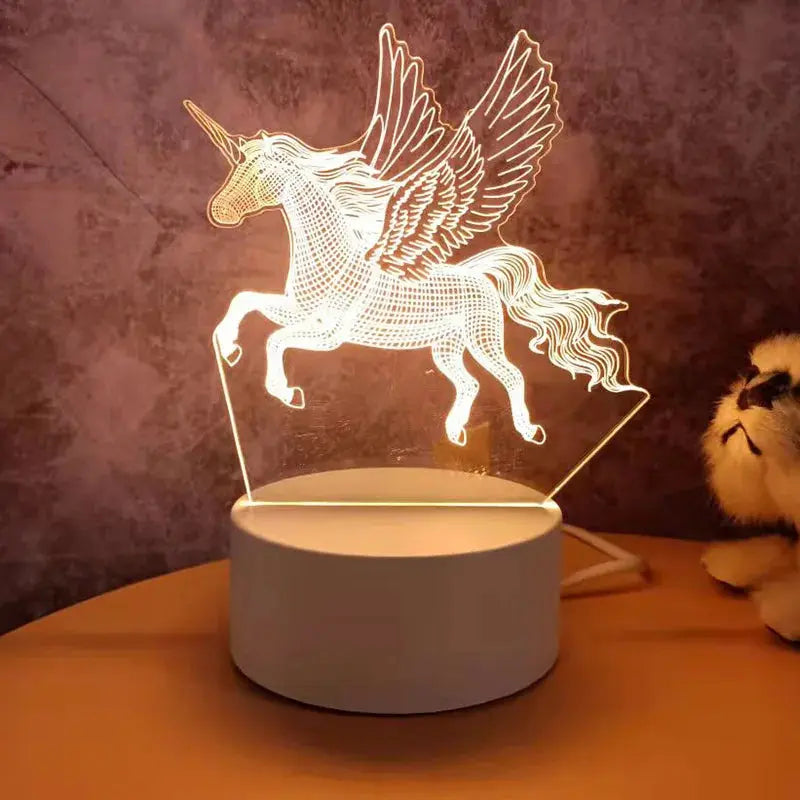 Hot Sale Creative Wholesale 3D Night-light USB Plug-in Indoor Warm Light Bedside Lamp Practical for Gifts Activities-0