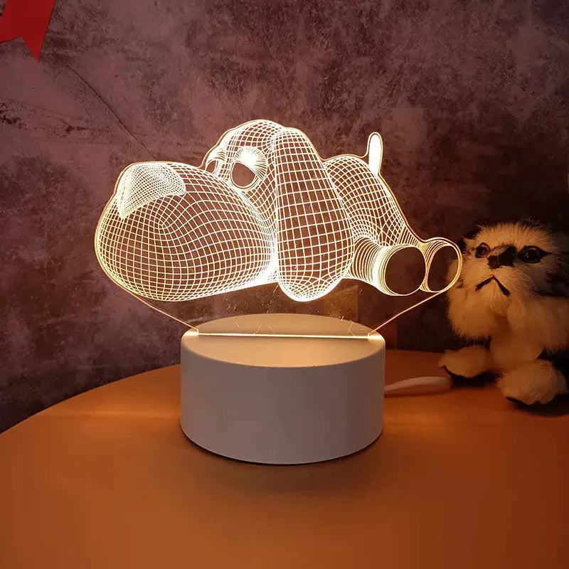 Hot Sale Creative Wholesale 3D Night-light USB Plug-in Indoor Warm Light Bedside Lamp Practical for Gifts Activities-20