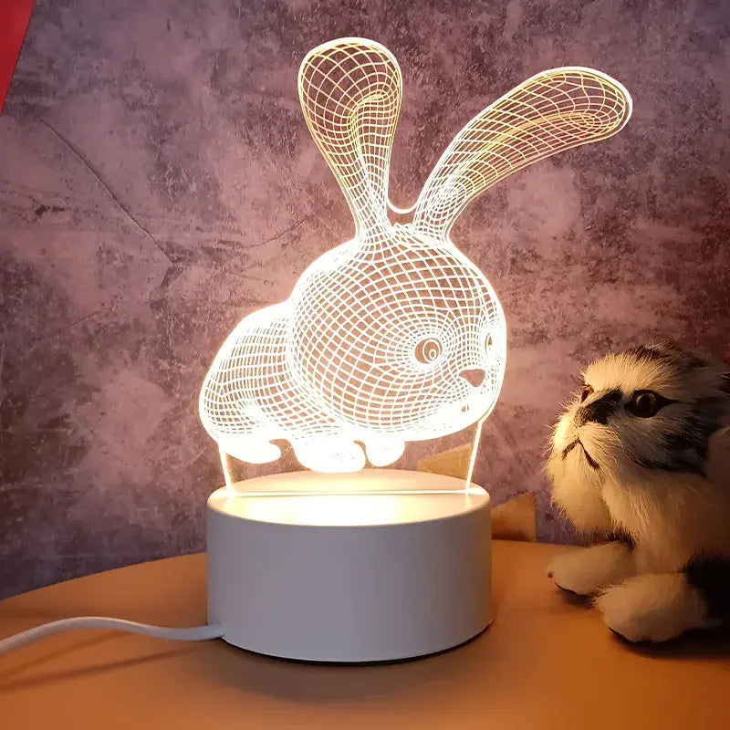 Hot Sale Creative Wholesale 3D Night-light USB Plug-in Indoor Warm Light Bedside Lamp Practical for Gifts Activities-21