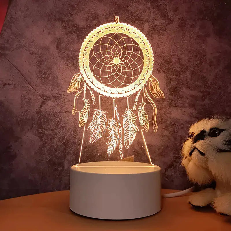 Hot Sale Creative Wholesale 3D Night-light USB Plug-in Indoor Warm Light Bedside Lamp Practical for Gifts Activities-31