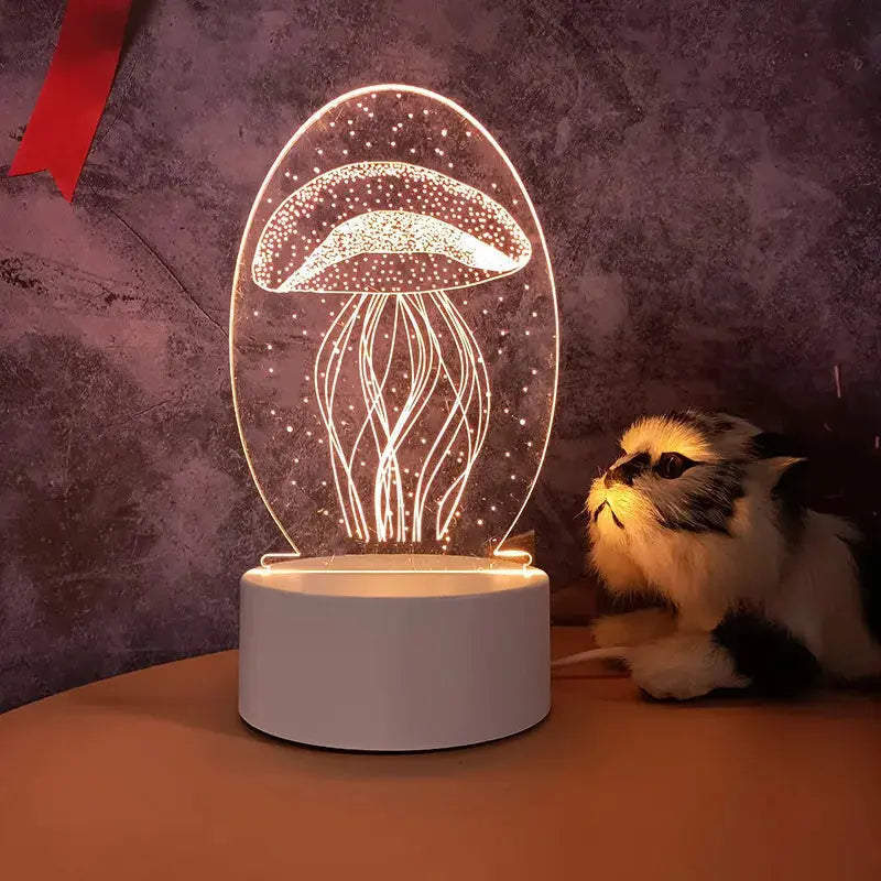 Hot Sale Creative Wholesale 3D Night-light USB Plug-in Indoor Warm Light Bedside Lamp Practical for Gifts Activities-32