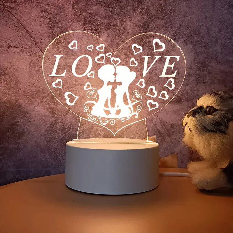 Hot Sale Creative Wholesale 3D Night-light USB Plug-in Indoor Warm Light Bedside Lamp Practical for Gifts Activities-13