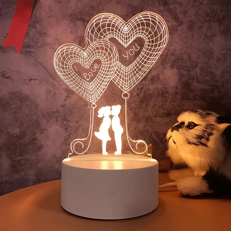 Hot Sale Creative Wholesale 3D Night-light USB Plug-in Indoor Warm Light Bedside Lamp Practical for Gifts Activities-27