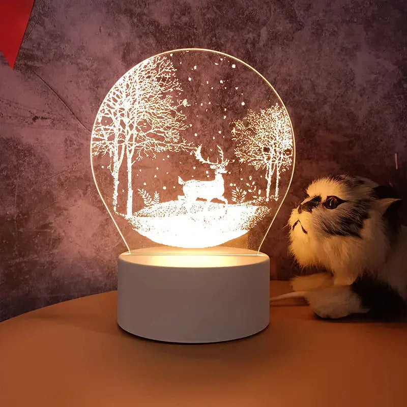 Hot Sale Creative Wholesale 3D Night-light USB Plug-in Indoor Warm Light Bedside Lamp Practical for Gifts Activities-38