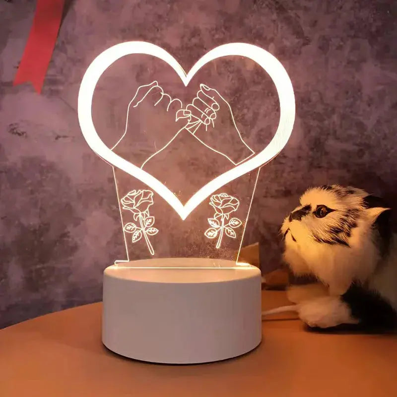 Hot Sale Creative Wholesale 3D Night-light USB Plug-in Indoor Warm Light Bedside Lamp Practical for Gifts Activities-19