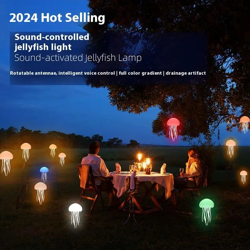 Jellyfish Mood Lamp LED Jellyfish Night Light Portable Jellyfish Lamp Jellyfish Decorations Smart Table Lamp For Bedside Desk Aura Setup