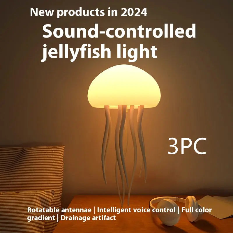 Jellyfish Mood Lamp LED Jellyfish Night Light Portable Jellyfish Lamp Jellyfish Decorations Smart Table Lamp For Bedside Desk Aura Setup