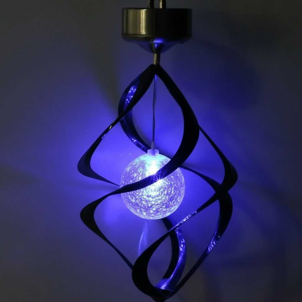 LED Color Changing Solar Wind Chime Light Aura Setup
