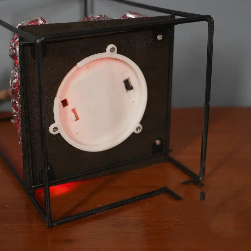 LED Flame Light Home Christmas Halloween Simulated Charcoal Fireplace Lamp Aura Setup