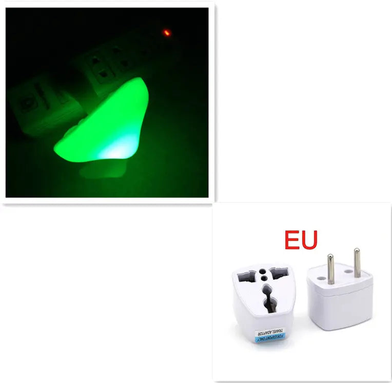 LED Night Light Mushroom Wall Socket Lamp EU US Plug Warm White Light-control Sensor Bedroom Light Home Decoration Aura Setup