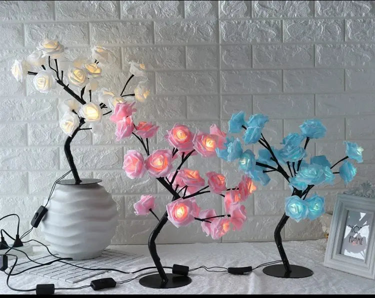 LED Tree Lamp Rose Small Tree Lamp Modeling Lamp Table Lamp Aura Setup