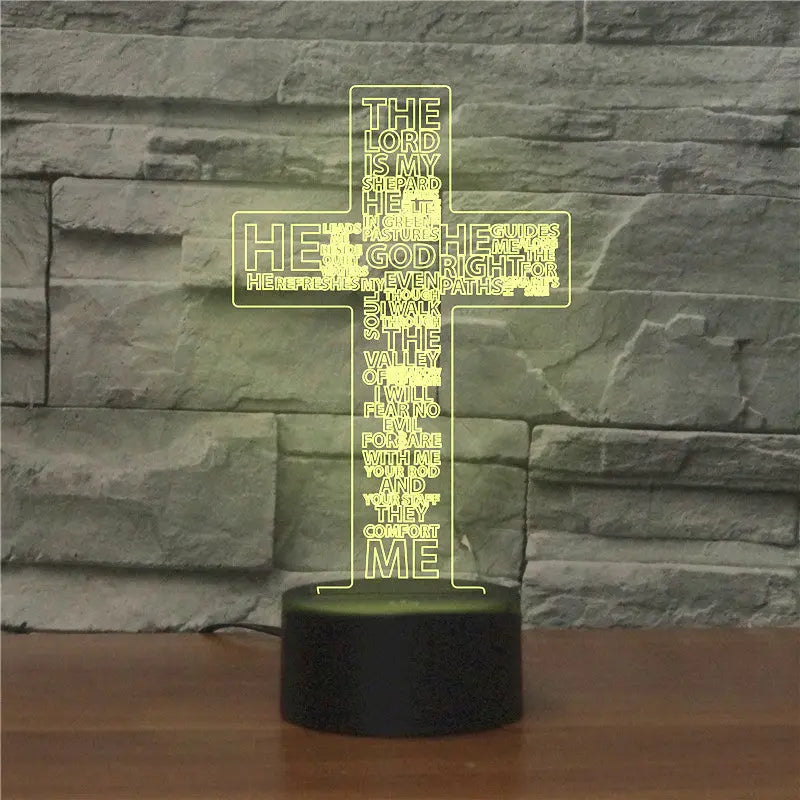 Lampe 3D LED Tactile Télécommande - 16 Couleurs Acrylique Veilleuse USB Aura Setup