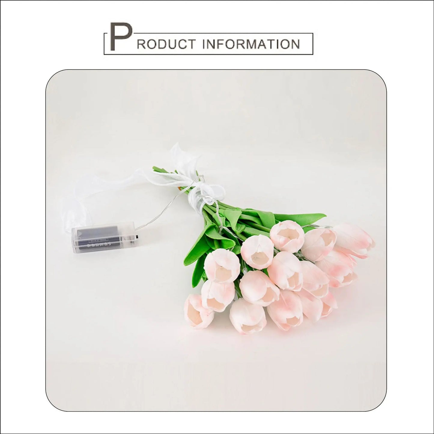 Led Lighting Chain Simulation Tulip Bridal Bouquet Aura Setup