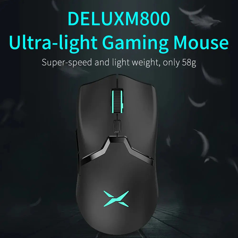 Souris Gaming Sans Fil - Double Mode Rechargeable Haute Précision Aura Setup