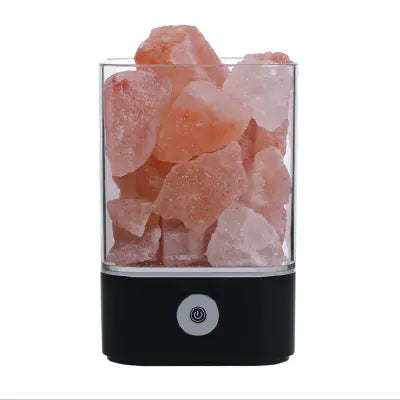 USB Crystal Light Himalayan Salt LED Lamp Aura Setup